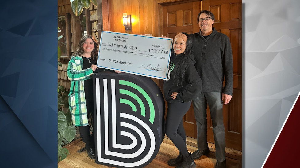 Pictured from left to right: Kelley Lyons Rasmussen, Program Manager at BBBSCO, Shannon Guerrero, Event Coordinator with BBBSCO and Aaron Switzer, Event Producer at Lay It Out Events.